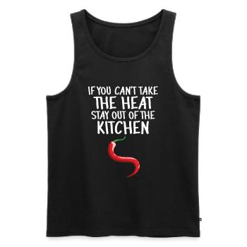 Chili-Pfeffer - Männer Premium Bio Tank Top - Schwarz - Vorne - AI Model Male 178 light (178cm)