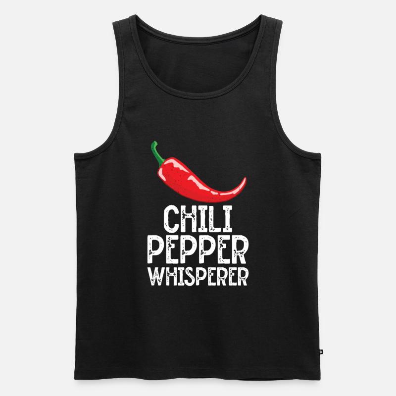 Chili-Pfeffer - Männer Premium Bio Tank Top - Schwarz
