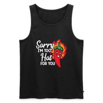 Chili-Pfeffer - Männer Premium Bio Tank Top - Schwarz - Vorne - AI Model Male 178 light (178cm)
