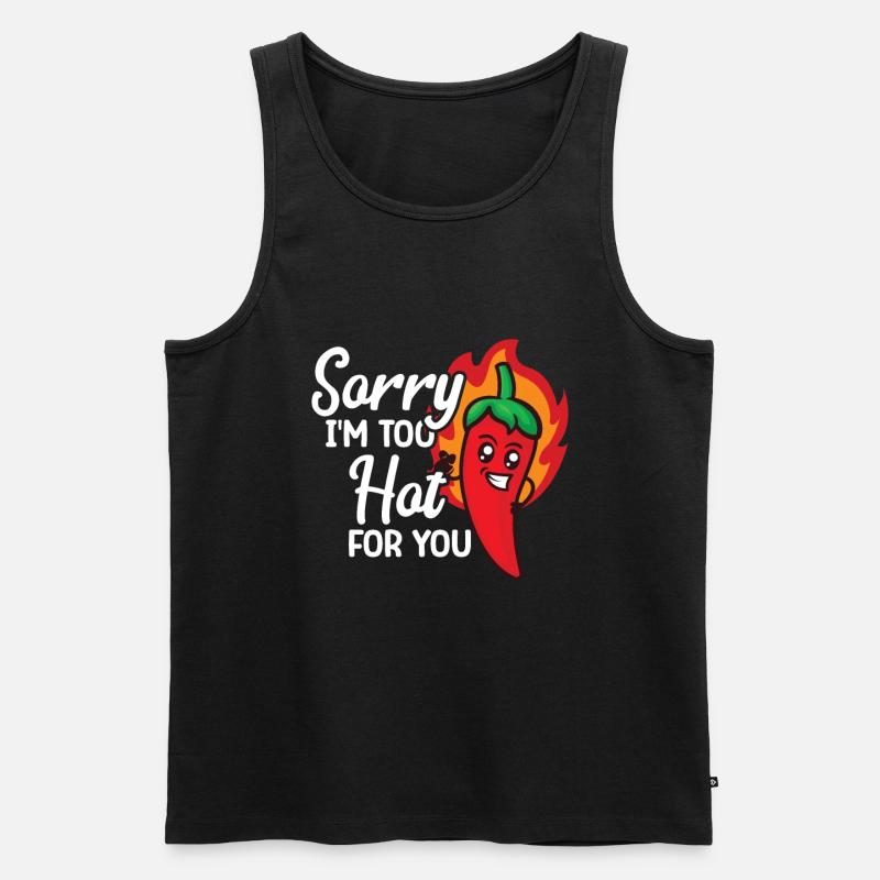 Chili-Pfeffer - Männer Premium Bio Tank Top - Schwarz