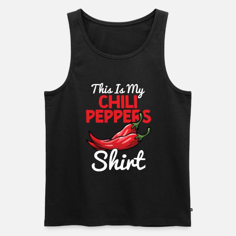 Chili-Pfeffer - Männer Premium Bio Tank Top - Schwarz