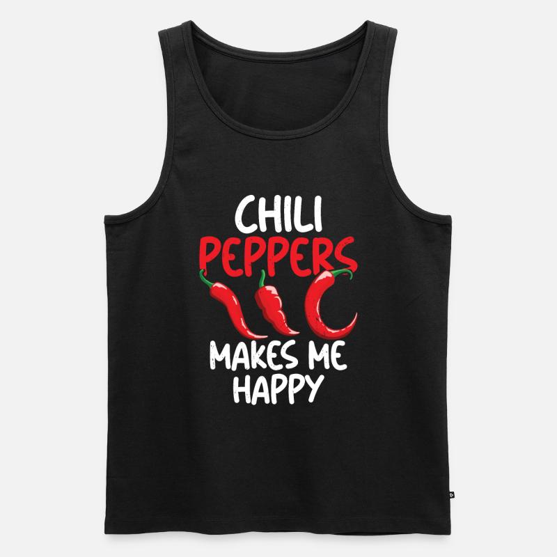 Chili-Pfeffer - Männer Premium Bio Tank Top - Schwarz