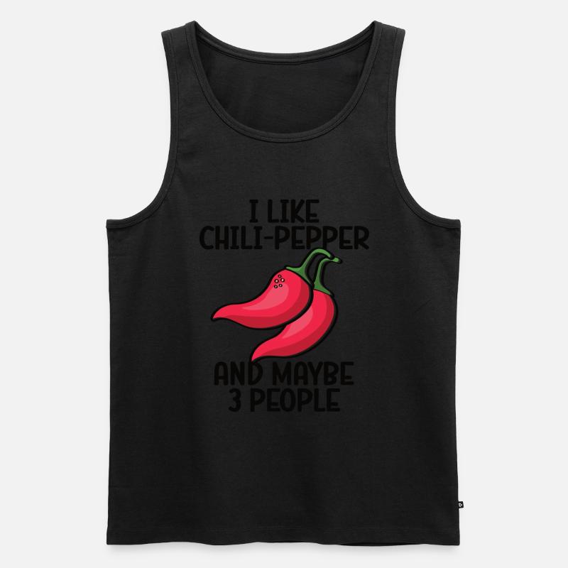 Chili-Pfeffer - Männer Premium Bio Tank Top - Schwarz