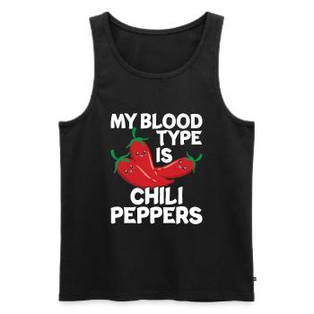 Chili-Pfeffer - Männer Premium Bio Tank Top - Schwarz - Vorne - AI Model Male 178 light (178cm)