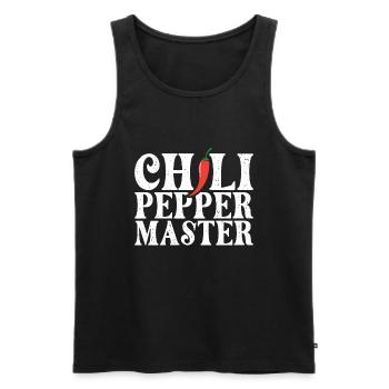 Chili-Pfeffer - Männer Premium Bio Tank Top - Schwarz - Vorne - AI Model Male 178 light (178cm)