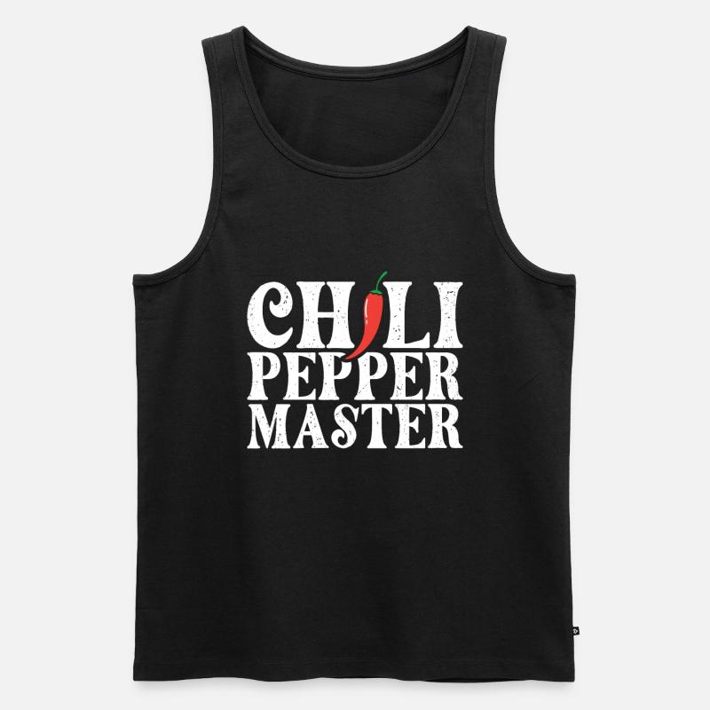 Chili-Pfeffer - Männer Premium Bio Tank Top - Schwarz