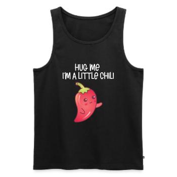 Chili-Pfeffer - Männer Premium Bio Tank Top - Schwarz - Vorne - AI Model Male 178 light (178cm)