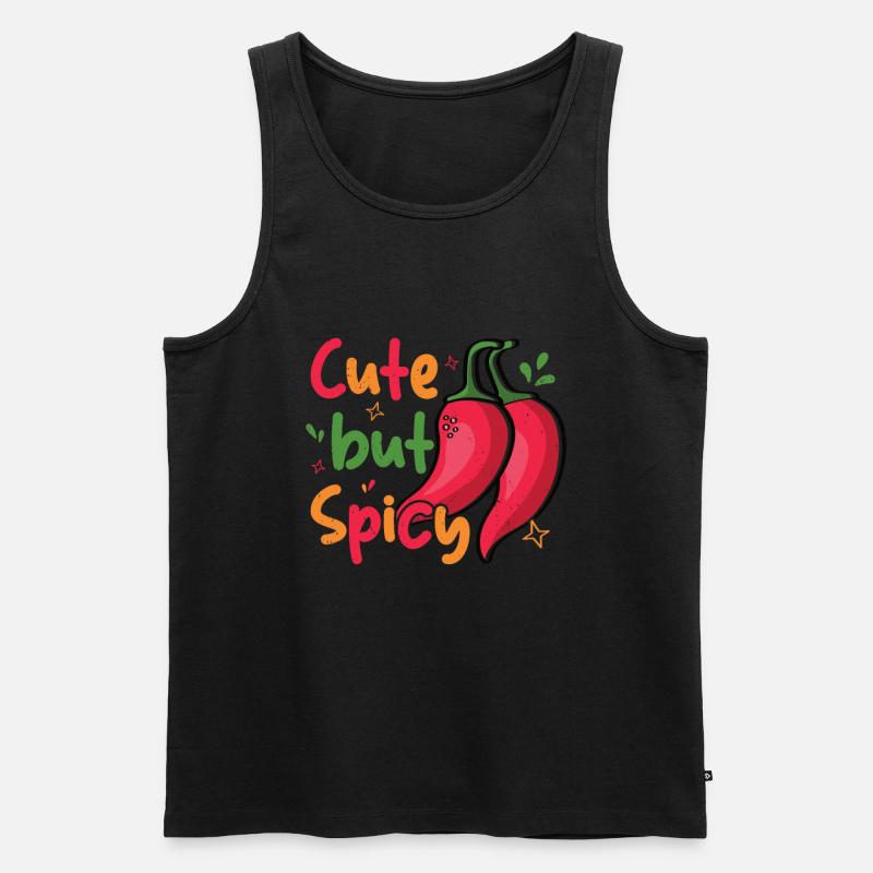 Chili-Pfeffer - Männer Premium Bio Tank Top - Schwarz