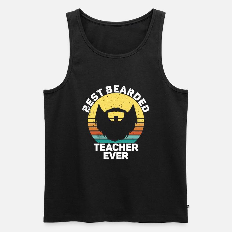 Bärtiger Lehrer - Männer Premium Bio Tank Top - Schwarz