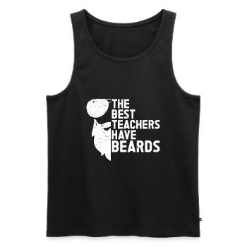 Bearded teacher - Men's Premium Organic Tank Top - black - Front - Michal (187cm)