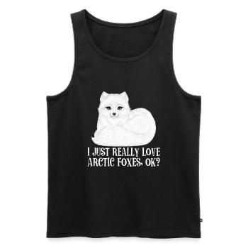 Artic fox lovers from Arctic fox - Men's Premium Organic Tank Top - black - Front - AI Model Male 178 light (178cm)