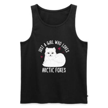 Artic Fuchsliebhaber Aus Arktischer Fuchs - Männer Premium Bio Tank Top - Schwarz - Vorne - AI Model Male 178 light (178cm)