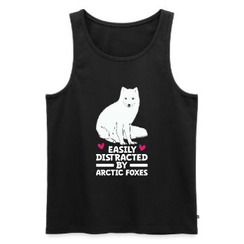 Artic Fuchsliebhaber Aus Arktischer Fuchs - Männer Premium Bio Tank Top - Schwarz - Vorne - AI Model Male 178 light (178cm)