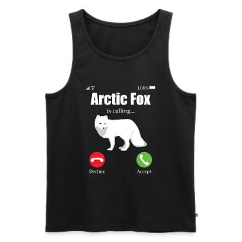 Artic fox lovers from Arctic fox - Men's Premium Organic Tank Top - black - Front - AI Model Male 178 light (178cm)