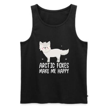 Artic Fuchsliebhaber Aus Arktischer Fuchs - Männer Premium Bio Tank Top - Schwarz - Vorne - AI Model Male 178 light (178cm)