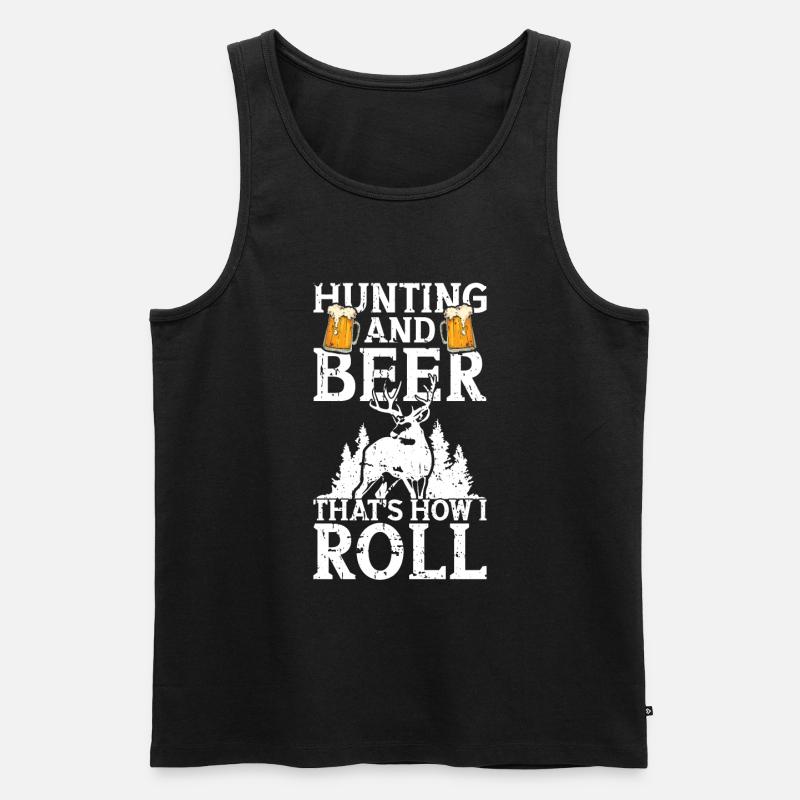Jagd Und Bier - Männer Premium Bio Tank Top - Schwarz