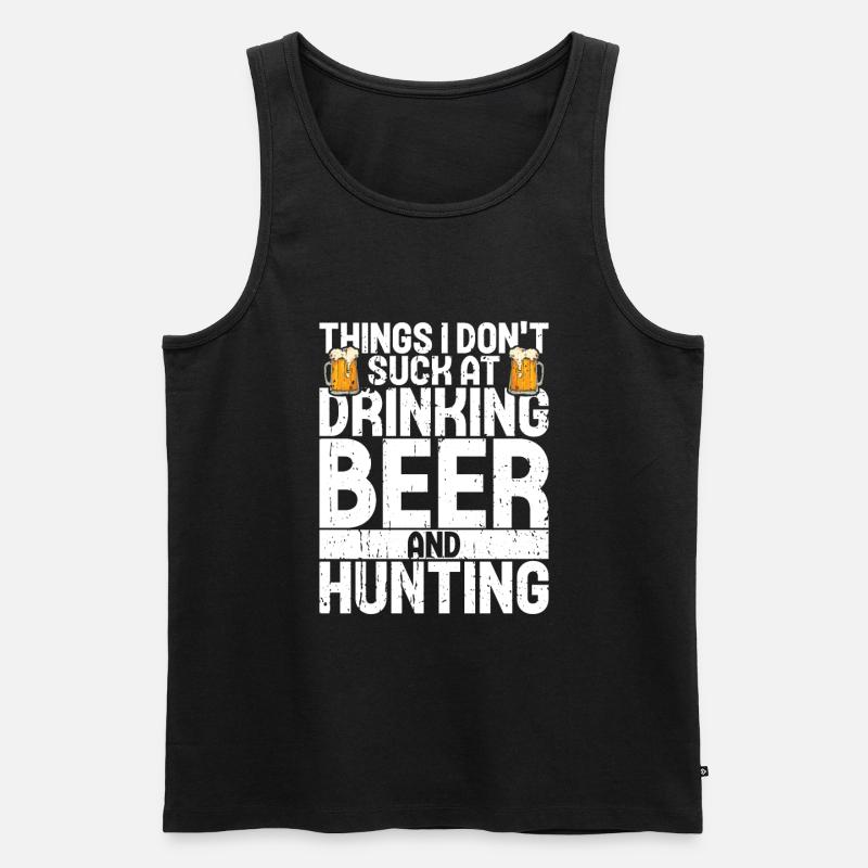 Jagd Und Bier - Männer Premium Bio Tank Top - Schwarz