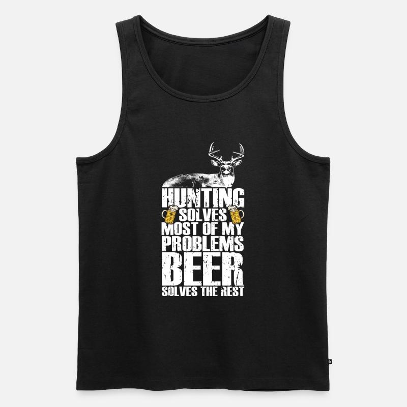 Jagd Und Bier - Männer Premium Bio Tank Top - Schwarz