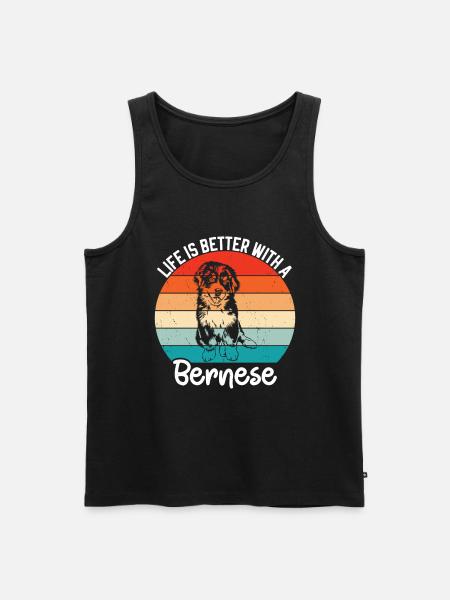 Bernese - Men's Premium Organic Tank Top - black