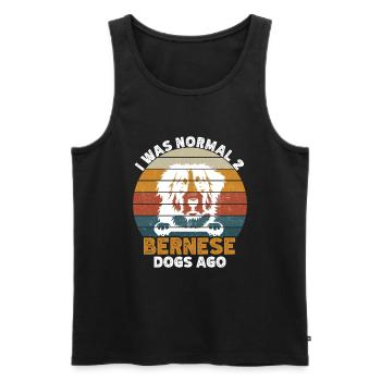 Bernese - Men's Premium Organic Tank Top - black - Front - AI Model Male 178 light (178cm)