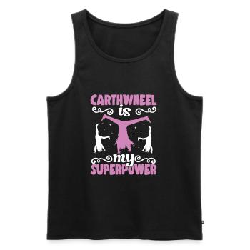 Wagenrad -Gymnast Stürzen - Männer Premium Bio Tank Top - Schwarz - Vorne - AI Model Male 178 light (178cm)