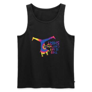 Wagenrad -Gymnast Stürzen - Männer Premium Bio Tank Top - Schwarz - Vorne - AI Model Male 178 light (178cm)
