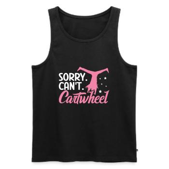 Wagenrad -Gymnast Stürzen - Männer Premium Bio Tank Top - Schwarz - Vorne - AI Model Male 178 light (178cm)