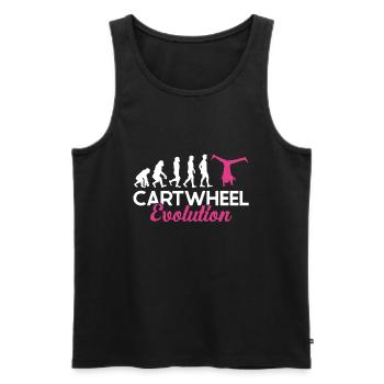 Wagenrad -Gymnast Stürzen - Männer Premium Bio Tank Top - Schwarz - Vorne - AI Model Male 178 light (178cm)