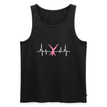 Wagenrad -Gymnast Stürzen - Männer Premium Bio Tank Top - Schwarz - Vorne - AI Model Male 178 light (178cm)
