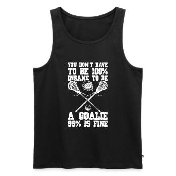 Lacrosse Torwart Lacrosse Spieler - Männer Premium Bio Tank Top - Schwarz - Vorne - Michal (187cm)