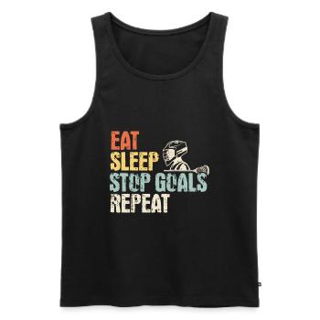 Lacrosse Torwart Lacrosse Spieler - Männer Premium Bio Tank Top - Schwarz - Vorne - Michal (187cm)