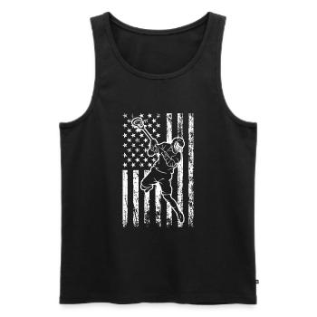 Lacrosse Torwart Lacrosse Spieler - Männer Premium Bio Tank Top - Schwarz - Vorne - Michal (187cm)