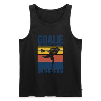 Lacrosse Torwart Lacrosse Spieler - Männer Premium Bio Tank Top - Schwarz - Vorne - Michal (187cm)
