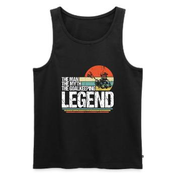 Lacrosse Torwart Lacrosse Spieler - Männer Premium Bio Tank Top - Schwarz - Vorne - Michal (187cm)