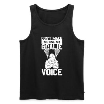 Lacrosse Torwart Lacrosse Spieler - Männer Premium Bio Tank Top - Schwarz - Vorne - Michal (187cm)