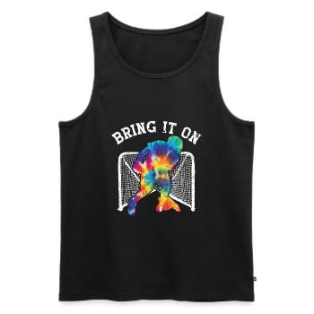 Lacrosse Torwart Lacrosse Spieler - Männer Premium Bio Tank Top - Schwarz - Vorne - Michal (187cm)