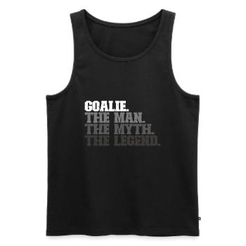 Fußball -Torhüter Des Fußball -Torhüters - Männer Premium Bio Tank Top - Schwarz - Vorne - Michal (187cm)
