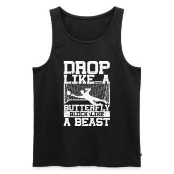 Fußball -Torhüter Des Fußball -Torhüters - Männer Premium Bio Tank Top - Schwarz - Vorne - Michal (187cm)