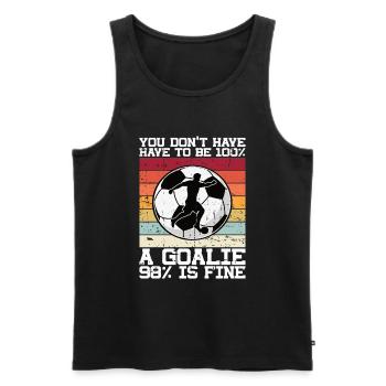 Fußball -Torhüter Des Fußball -Torhüters - Männer Premium Bio Tank Top - Schwarz - Vorne - Michal (187cm)