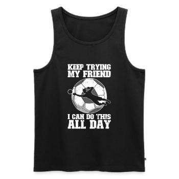 Fußball -Torhüter Des Fußball -Torhüters - Männer Premium Bio Tank Top - Schwarz - Vorne - Michal (187cm)