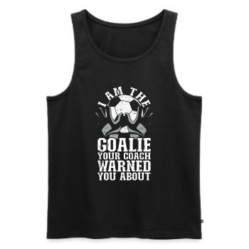 Fußball -Torhüter Des Fußball -Torhüters - Männer Premium Bio Tank Top - Schwarz - Vorne - Michal (187cm)