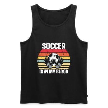 Fußball -Torhüter Des Fußball -Torhüters - Männer Premium Bio Tank Top - Schwarz - Vorne - Michal (187cm)