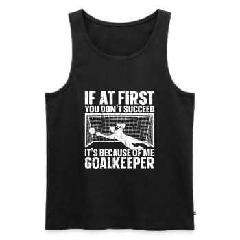 Fußball -Torhüter Des Fußball -Torhüters - Männer Premium Bio Tank Top - Schwarz - Vorne - Michal (187cm)