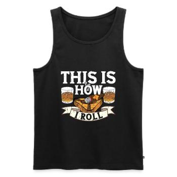 Cigar cigarette smokers - Men's Premium Organic Tank Top - black - Front - AI Model Male 178 light (178cm)