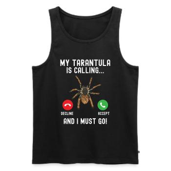 Tarantula - Men's Premium Organic Tank Top - black - Front - Michal (187cm)