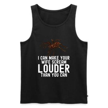 Tarantula - Men's Premium Organic Tank Top - black - Front - Michal (187cm)