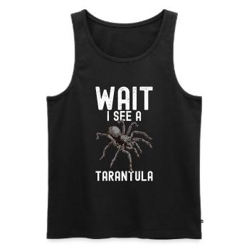Tarantula - Men's Premium Organic Tank Top - black - Front - Michal (187cm)