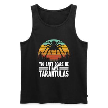 Tarantula - Men's Premium Organic Tank Top - black - Front - Michal (187cm)