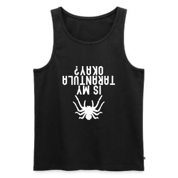 Tarantula - Men's Premium Organic Tank Top - black - Front - Michal (187cm)