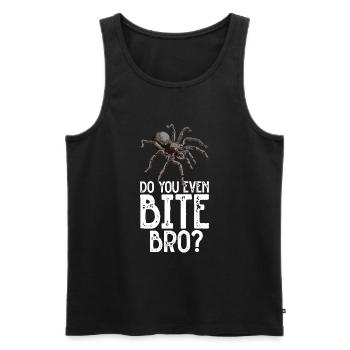 Tarantula - Men's Premium Organic Tank Top - black - Front - Michal (187cm)
